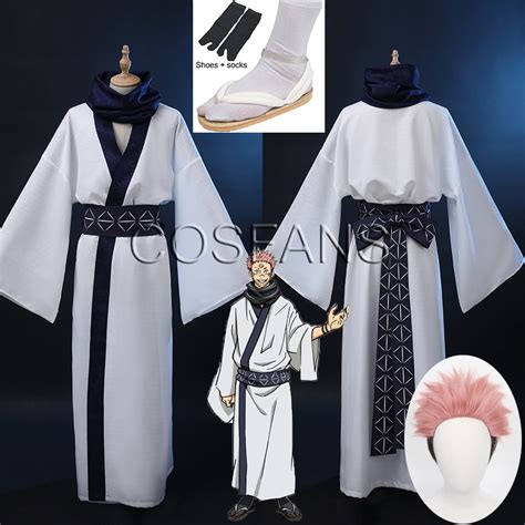 Anime Jujutsu Kaisen Ryomen Sukuna Cosplay Costume Japanese Kimono Fancy Suit Outfits Halloween