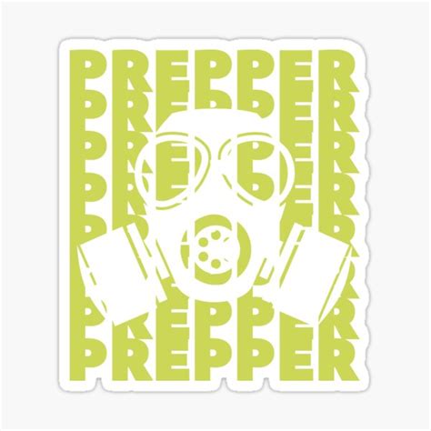 Preppers Design With A Gas Mask Prepper Sticker For Sale By