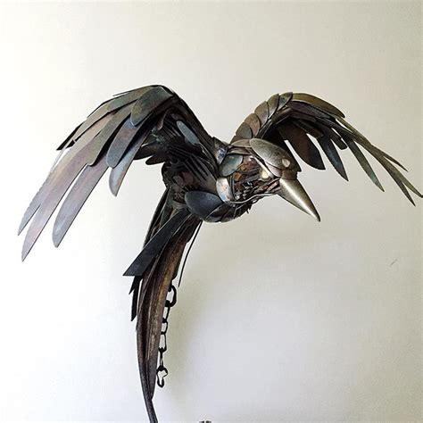 Artist Uses Unwanted Scrap Metal To Create Beautiful Bird Sculptures