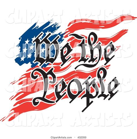 We The People Text Over An American Flag Clipart By Johnny Sajem Sajem