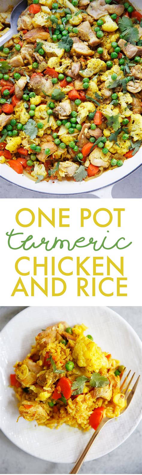 One Pot Turmeric Chicken And Rice Lexis Clean Kitchen