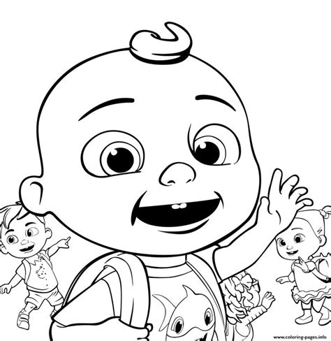 Print Cocomelon Going To School Coloring Pages Owl Coloring Pages