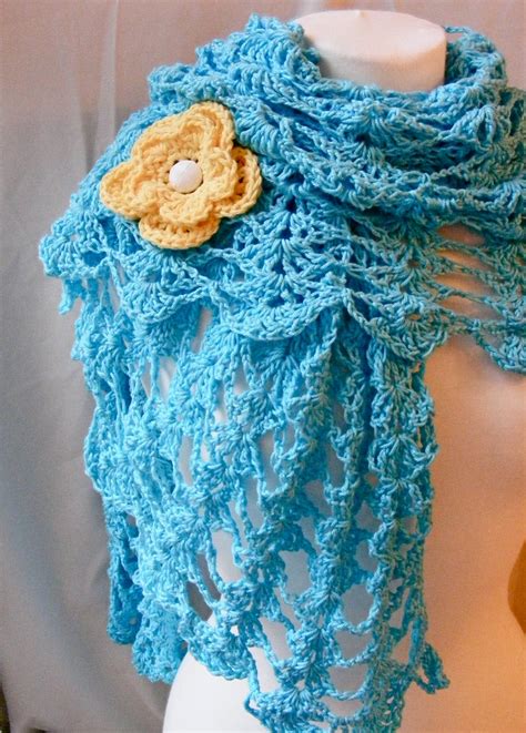 Shawl Crochet Pattern Ladies Summer Openwork By Thehappycrocheter