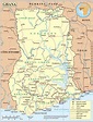 Large detailed administrative and political map of Ghana. Ghana large ...