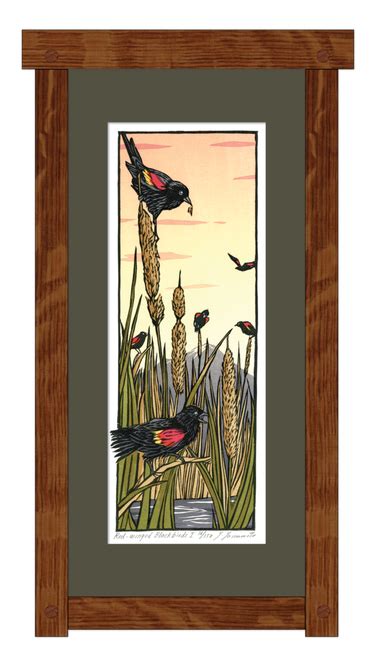 Red Winged Blackbird #1 Print Framed | Framed prints, Red wing blackbird, Art