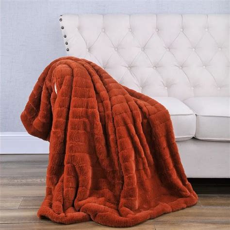 Yvonne Throw Orange Blanket Burnt Orange Throw Blanket Couch Throw