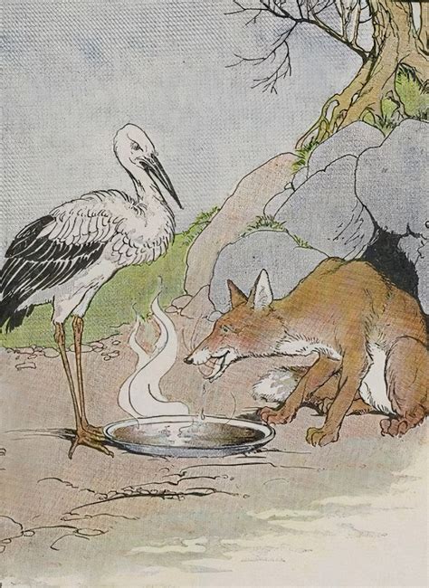 Aesops Fables The Fox And The Stork