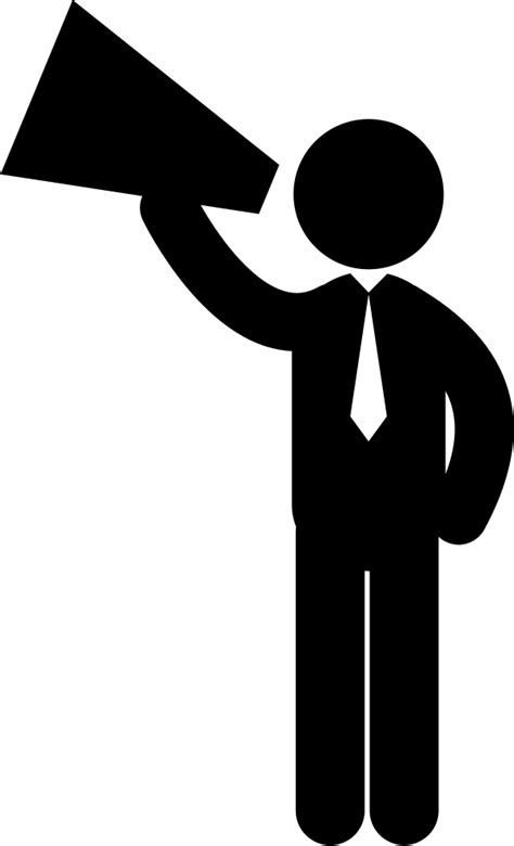 Man Speaking By A Speaker Svg Png Icon Free Download 36767