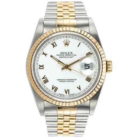 Rolex Datejust 36 Two Tone White Roman Dial Jubilee Bracelet