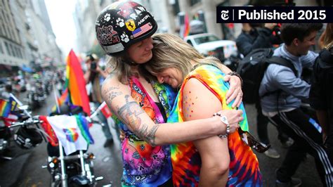 jubilant marchers at gay pride parades celebrate supreme court ruling the new york times