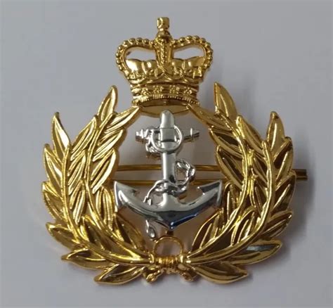Royal Navy Warrant Officer Cap Beret Badge Genuine British Rn Issue