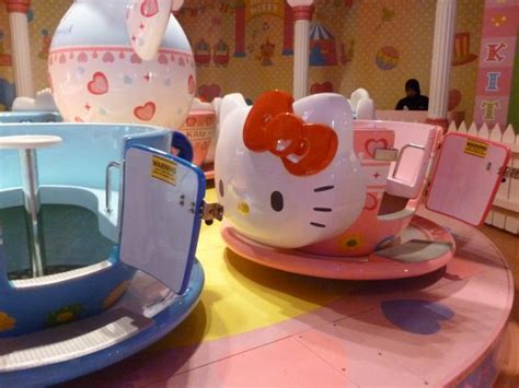 Hello kitty mascot at the entrance to the indoor theme park. Sanrio Hello Kitty Town Puteri Harbour Family Theme Park ...
