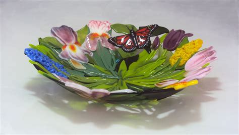 Custom Made 14 Fused Glass Flower Or Leaf Bowl Fused Glass Fused Glass Bowl Glass Flowers