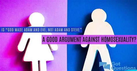 ¿es Dios Hizo A Adán Y Eva No A Adán Y Steve Un Buen Argumento
