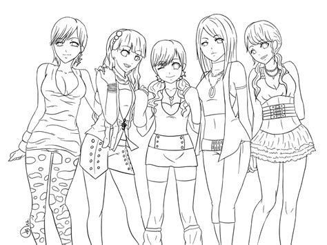 Oc Girls Night Out Lineart By Cat Pan On Deviantart