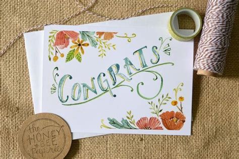 Congratulations Cards Congratulations Card Floral Watercolor Greetings
