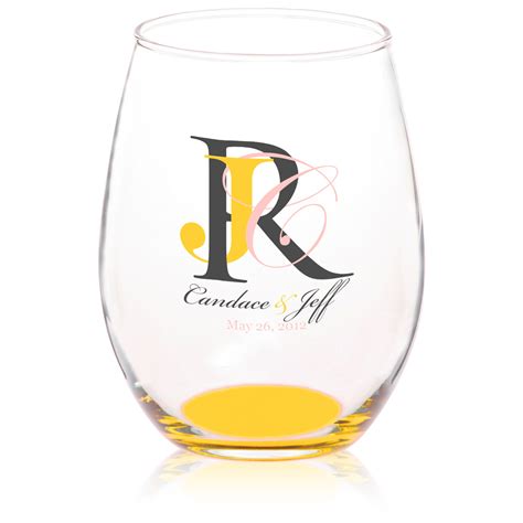 custom 15 oz arc perfection stemless etched wine glasses from 1 15 per glass