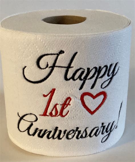First Anniversary Toilet Paper Paper Anniversary T Etsy