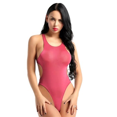 Frauen Einteiler Badeanzug Transparent Bikini Rückenfrei Dessous Thong