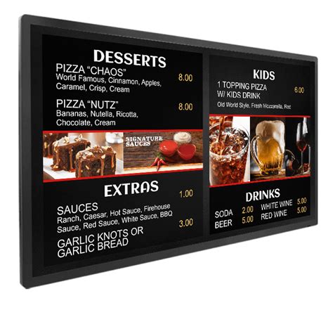 Digital Menu Board Digital Food Menu Software