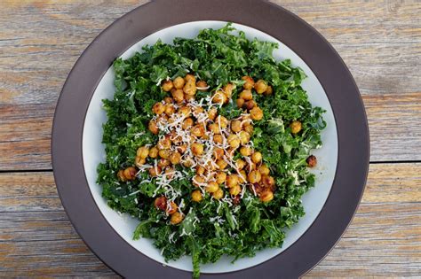 Shredded Kale Salad With Roasted Chickpeas Just A Recipe