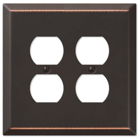 Amerelle Oversized 2 Duplex Wall Plate Aged Bronze 463dddb The Home