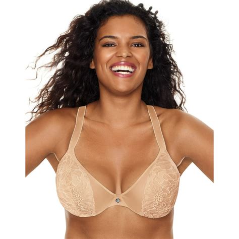 Just My Size Just My Size Womens Embellished Plunge Underwire Bra 40c Soft Taupemother Of