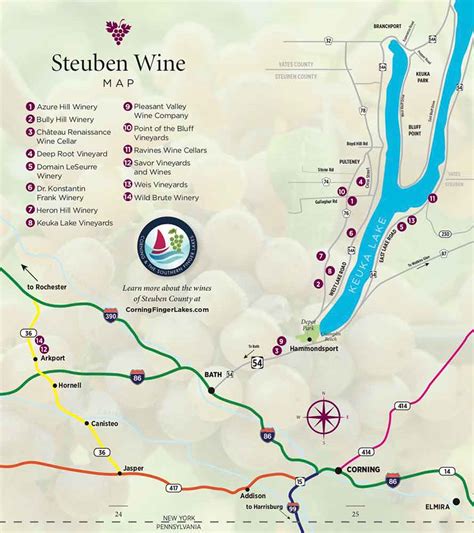 Keuka Lake Wineries Map Adrian Kristine