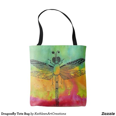 Beautiful And Colorful Dragonfly Tote Bag Tote Bag Bags