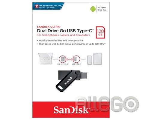 Sandisk Ultra Dual Drive Go Usb Type C 128gb Multimedia