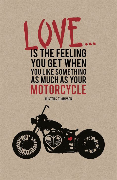 Love Is Motorcycle Print On 12pt Natural Kraft Paper Etsy Biker