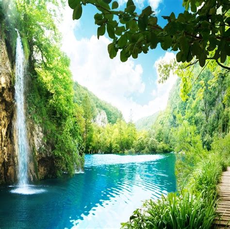Beautiful Waterfall Scenery Hd Wallpaper