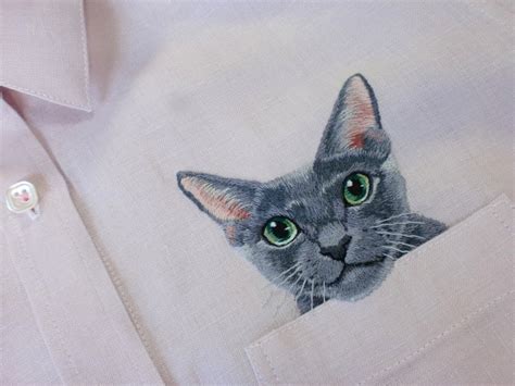 Embroidered Cat Shirts By Hiroko Kubota