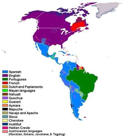 Languages Spoken In The Americas Vivid Maps