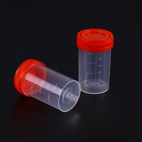 Cups Specimen Urine Lids Sterile Container Cup Test Screw Sample