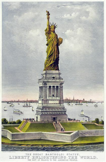 Americana Postcard Vintage Repro Statue Of Liberty