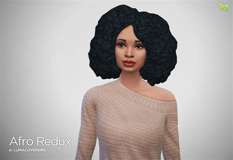 Sims 4 Hairs ~ Lumia Lover Sims Afro Hairstyle Retextured In 6 Colors