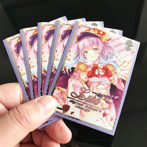 60pcsbag Tcg Card Sleeves Anime Luka Beautiful Girl Cards Sleeves Game