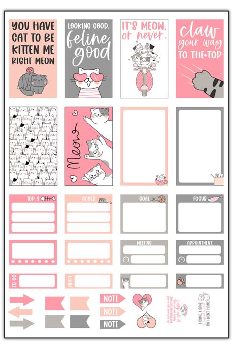 Cat Planner Sticker Examples Pg 2 Mom Envy