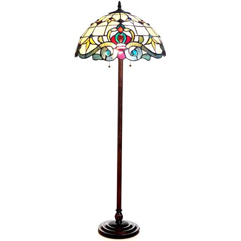 Chloe Lighting Margot Tiffany Style 2 Light Victorian Floor Lamp With 18 Shade