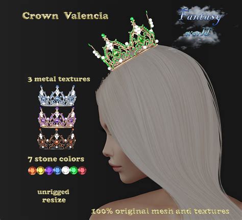 Second Life Marketplace Fantasy World Crown Valencia