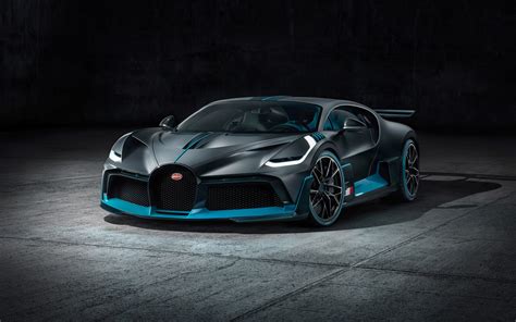 Fonds Décran Vue De Face De La Supercar Noire 2019 Bugatti Divo