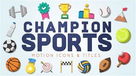Multiple bold headlines with text box masks. Champion Sports Motion Icons & Titles | Champion sports ...
