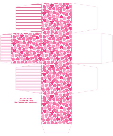 Dont Eat The Paste Printable Hearts Boxes