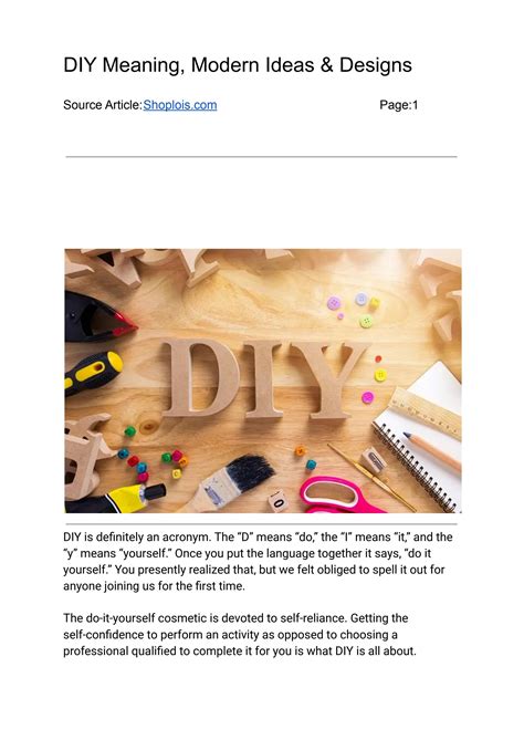 Diy Meaning Modern Ideas And Designs By Travis Justin Issuu