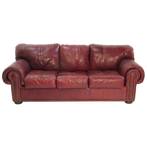 Estes 3 seat wall hugger recliner sofa. 1980s Leather Sleeper Sofa For Sale at 1stdibs