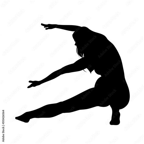 Naked Woman Dancing Pose Silhouette Stock Vector Adobe Stock Hot Sex Picture
