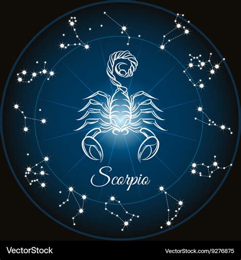 Zodiac Sign Scorpio Royalty Free Vector Image Vectorstock