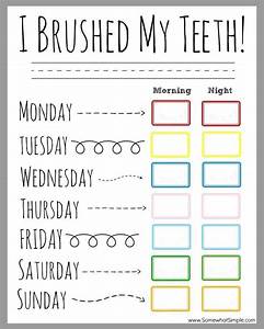 Brush Teeth Checklist Incentive Chart Dental Kids Tooth Brushing Chart