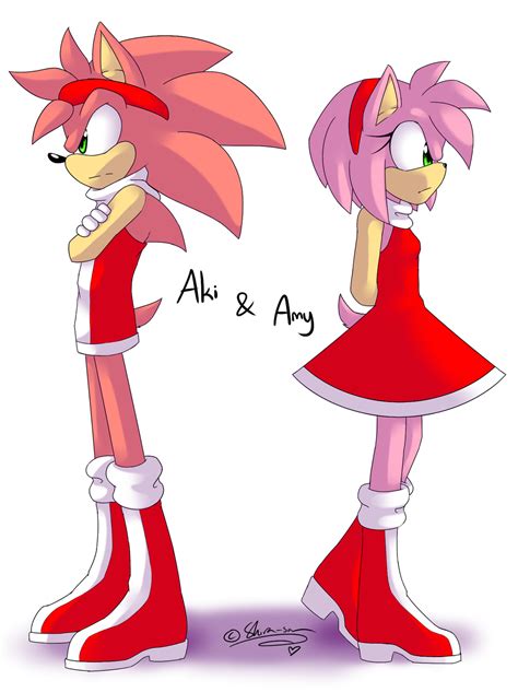 Sonic Aki N Amy Colored By Silverfannumberone On Deviantart